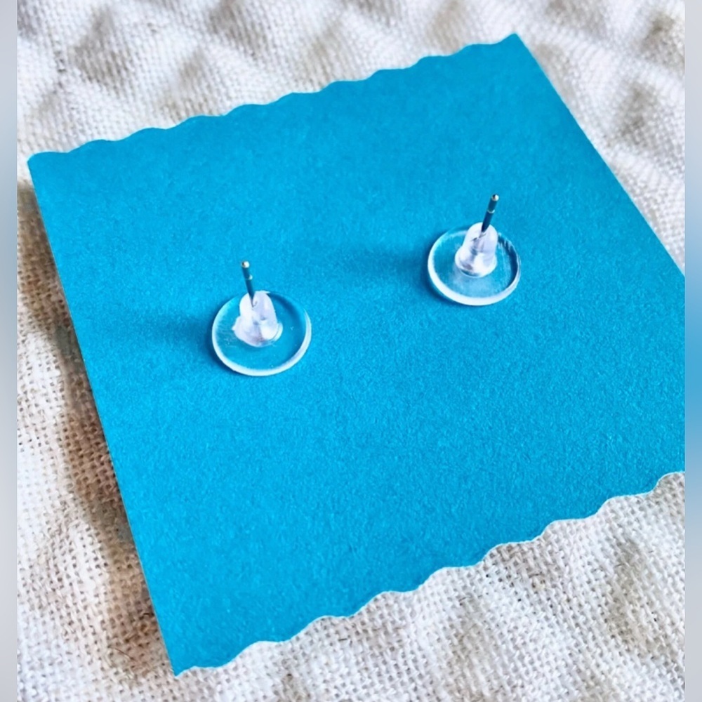 New Little Debbie Christmas Tree Snack Cake Holiday Stud Earrings - 0.75” - Picture 5 of 5